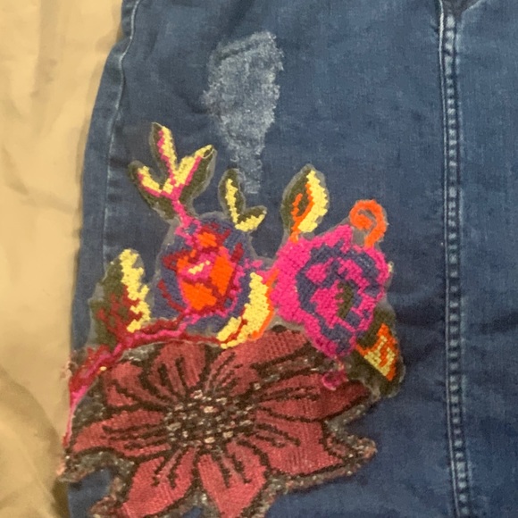 Anthropologie Gardener’s Denim Embellished Skirt Cecilia Prada P/S - Picture 8 of 14